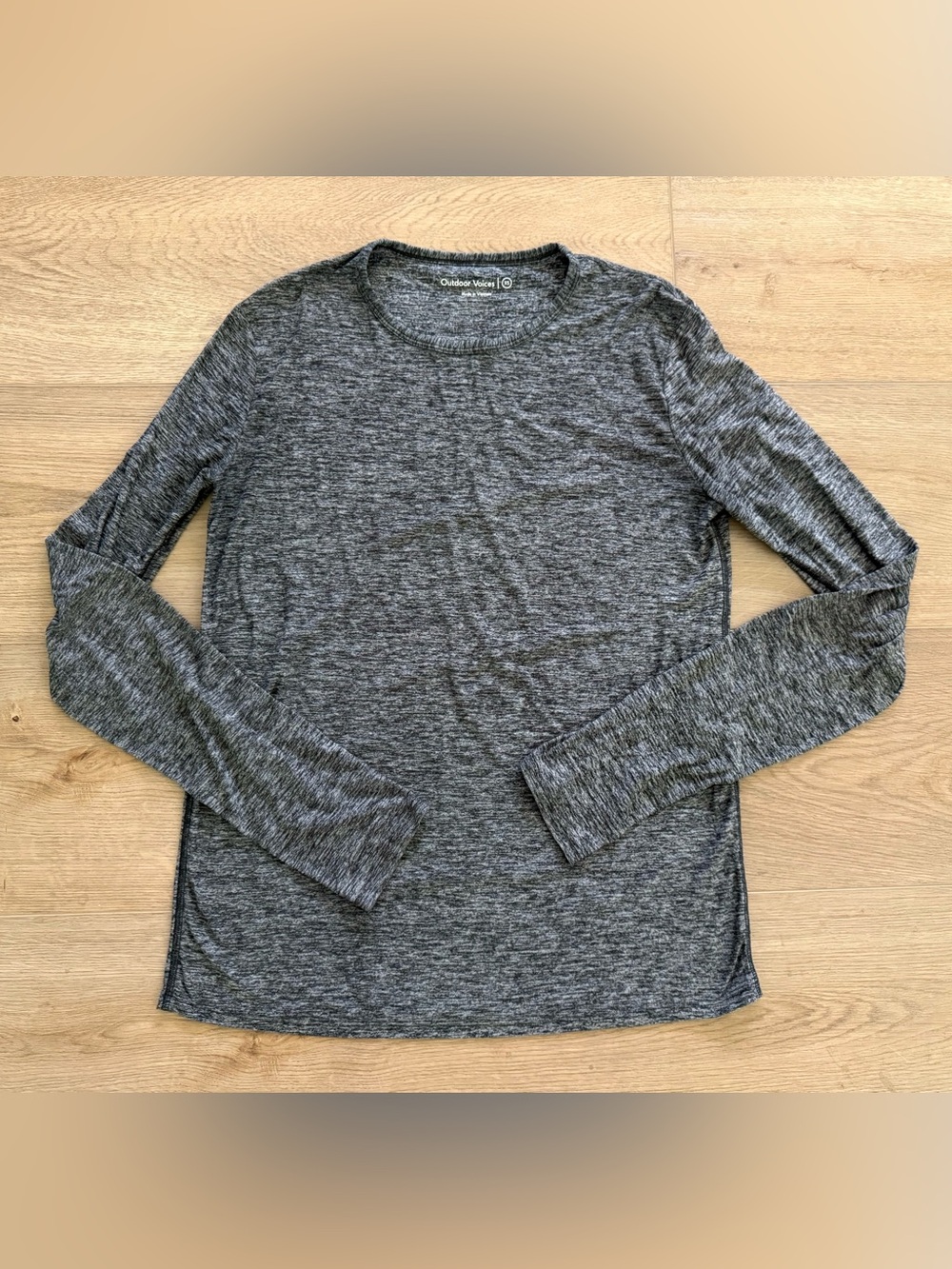 Outdoor Voices CloudKnit Long Sleeve Shirt Women’s XS Heathered Charcoal